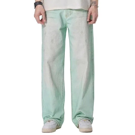 Mint Fade Wide-Leg Jeans