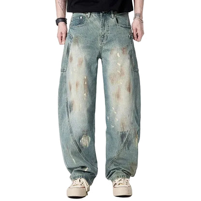 Vintage Green Wash Utility Jeans