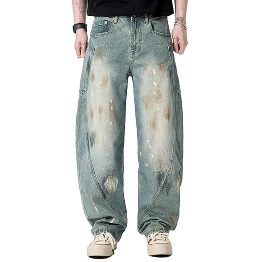 Vintage Green Wash Utility Jeans