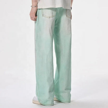 Mint Fade Wide-Leg Jeans