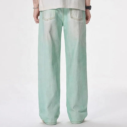 Mint Fade Wide-Leg Jeans
